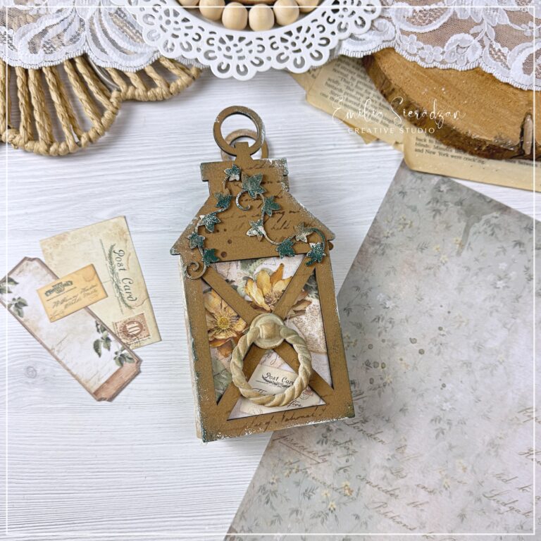 Create a Stunning Lantern-Shaped Mini Album with Stamperia’s Golden Harmony – New YouTube Video!