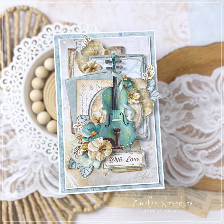 Create a Stunning Layered Card with Stamperia’s Masquerade Collection