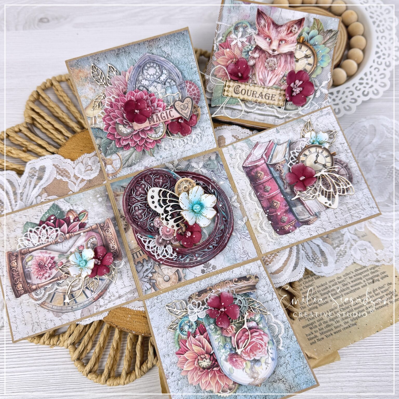 Handmade Exploding Box 'Caurage’