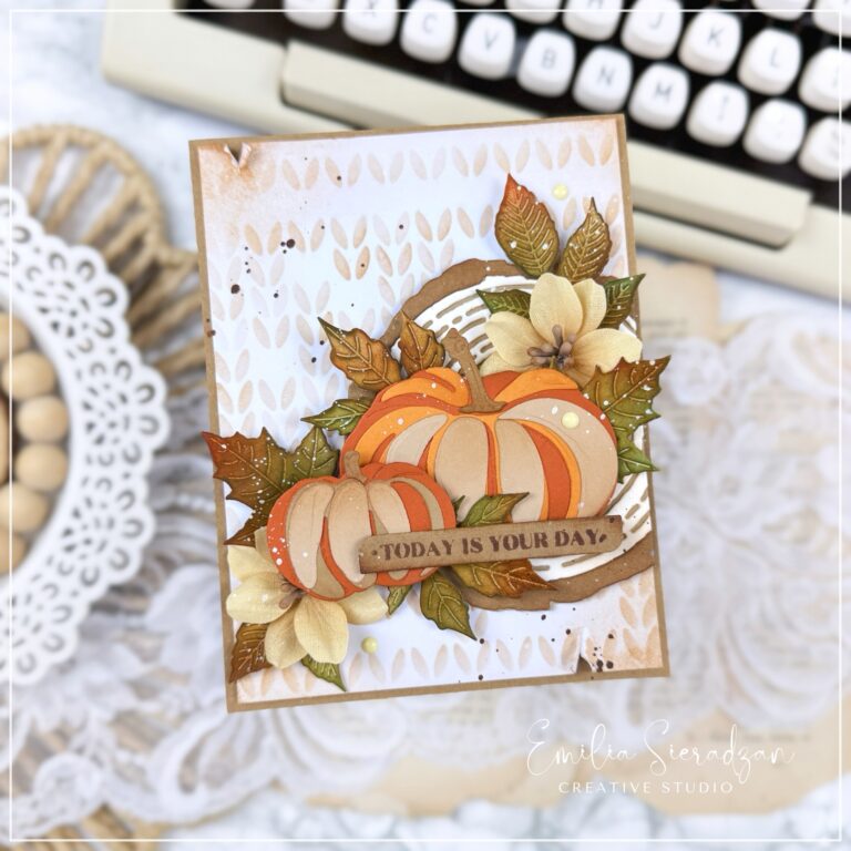 Autumn inspired birthday card with pumpkins | Sweater Weather